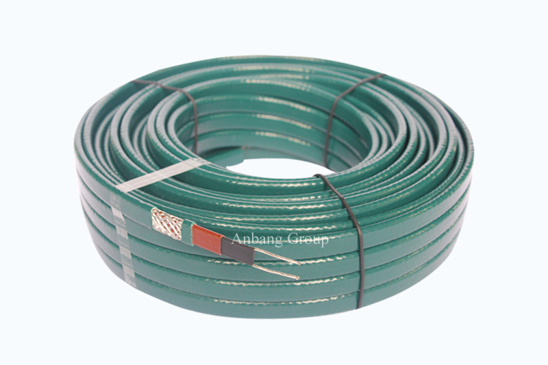 Medium temperature self-regulating heating cable green